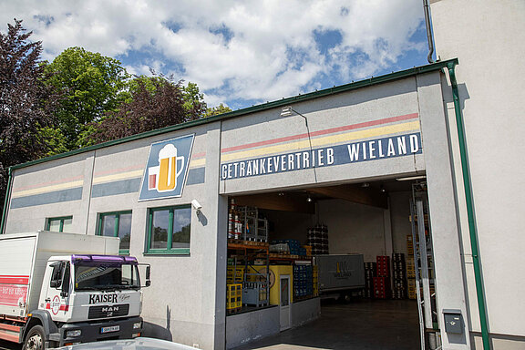 Außenansicht des Getränkehandel Wieland 